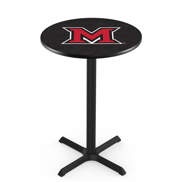 42" Blk Wrinkle Miami (OH) Pub Table